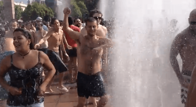 Cultural difference between US and Brazil: Landlocked Brazilians demand that fountains be turned on to simulate a beach.