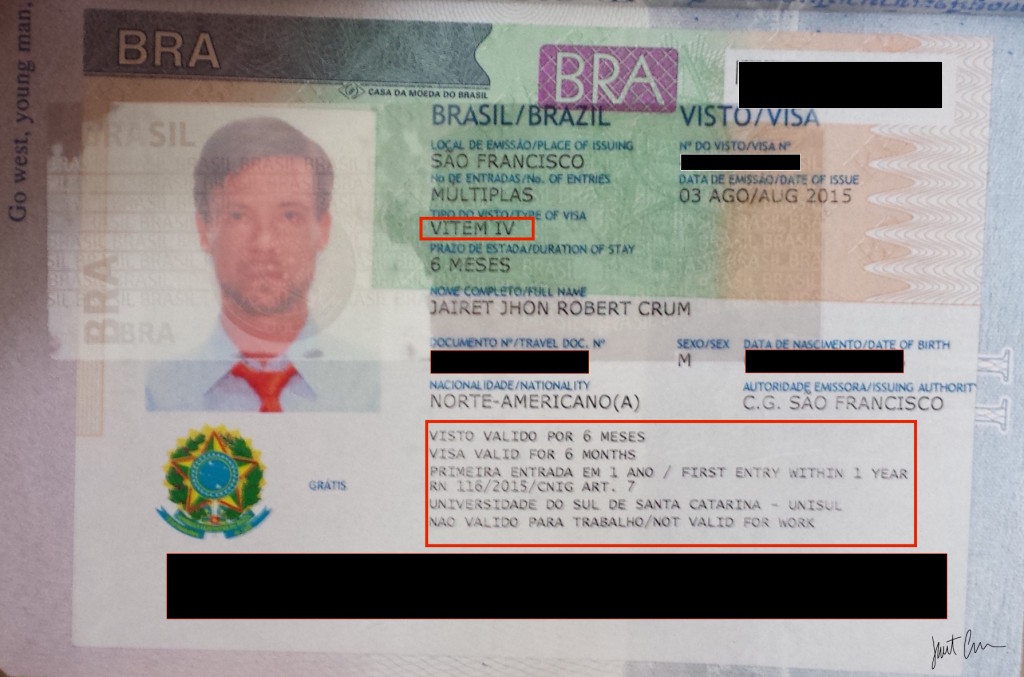 Brazilian student visa